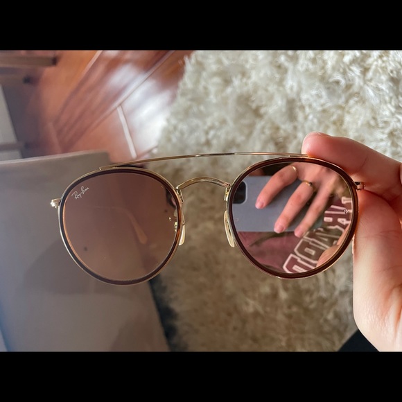 sold ❌ RAY-BAN double bridge mirror sunglasses - Picture 2 of 6